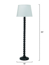 Jamie Young Barley Twist 1-Light Floor Lamp, Black Metal