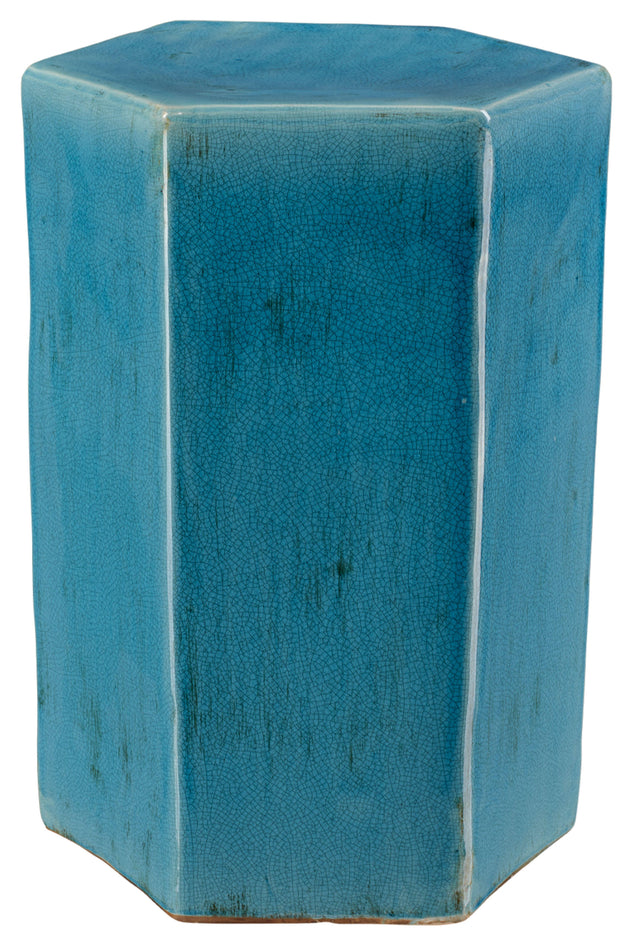 Jamie Young Porto Ceramic Indoor/Outdoor Side Table-Large, Azure