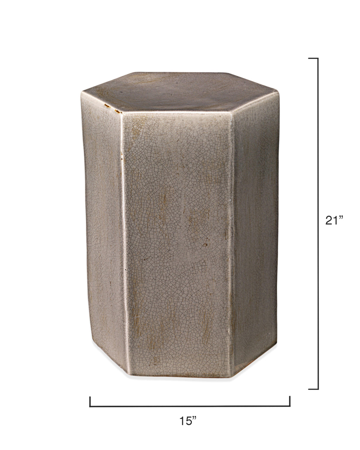 Jamie Young Porto Ceramic Indoor/Outdoor Side Table-Large, Gray