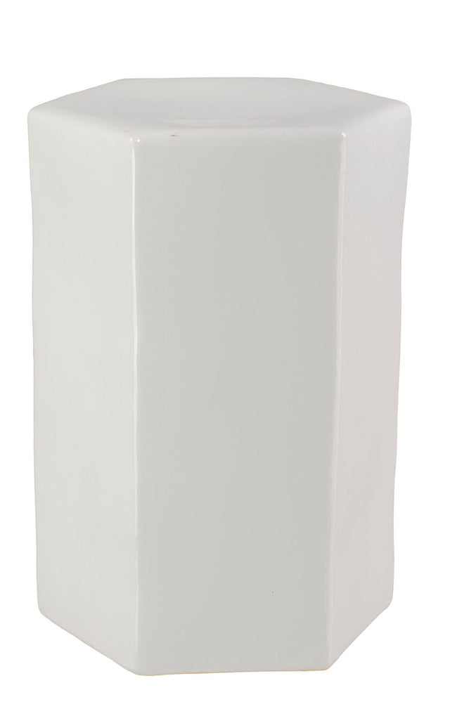 Jamie Young Porto Ceramic Indoor/Outdoor Side Table-Large, White