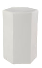 Jamie Young Porto Ceramic Indoor/Outdoor Side Table-Large, White