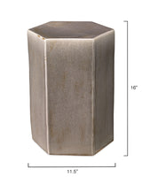 Jamie Young Porto Ceramic Indoor/Outdoor Side Table-Small, Gray