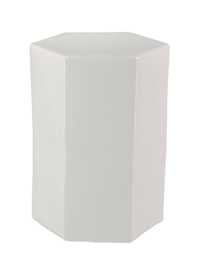 Jamie Young Porto Ceramic Indoor/Outdoor Side Table-Small, White