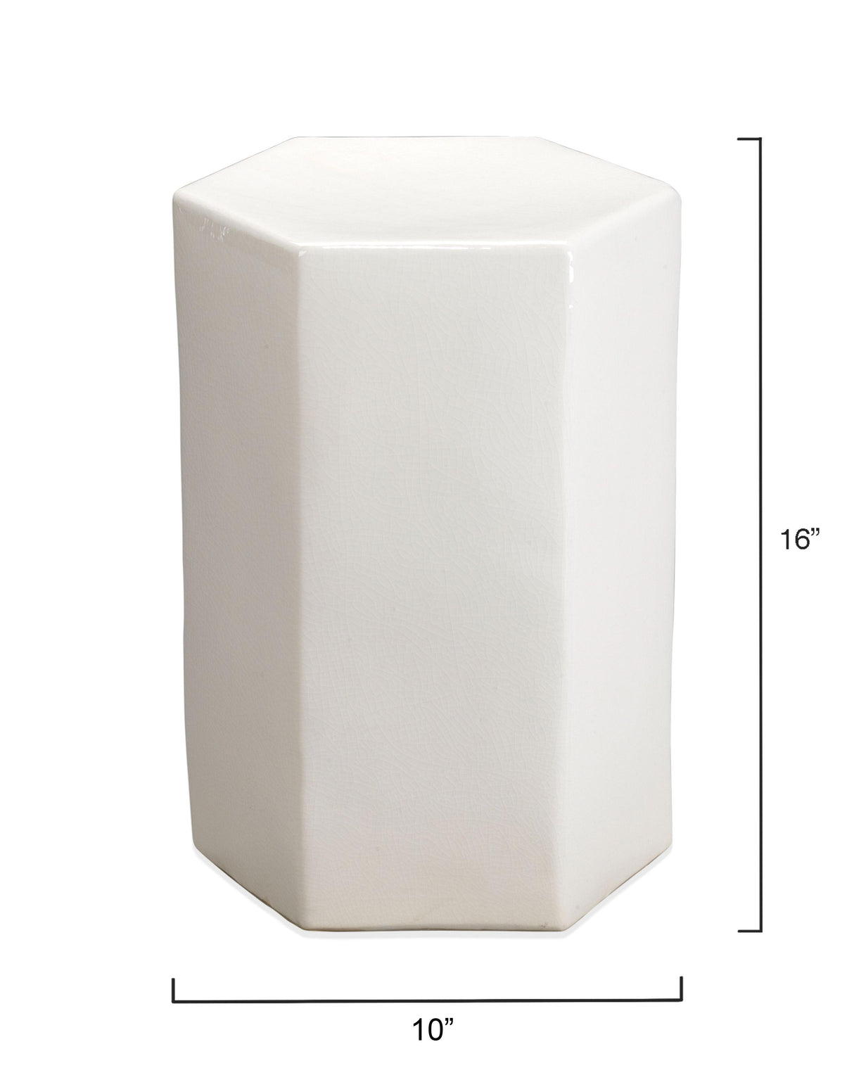 Jamie Young Porto Ceramic Indoor/Outdoor Side Table-Small, White