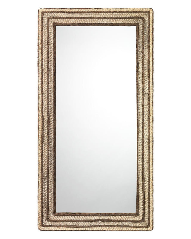 Jamie Young Evergreen Braided Seagrass Rectangle Wall Mirror, Natural