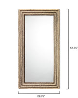Jamie Young Evergreen Braided Seagrass Rectangle Wall Mirror, Natural
