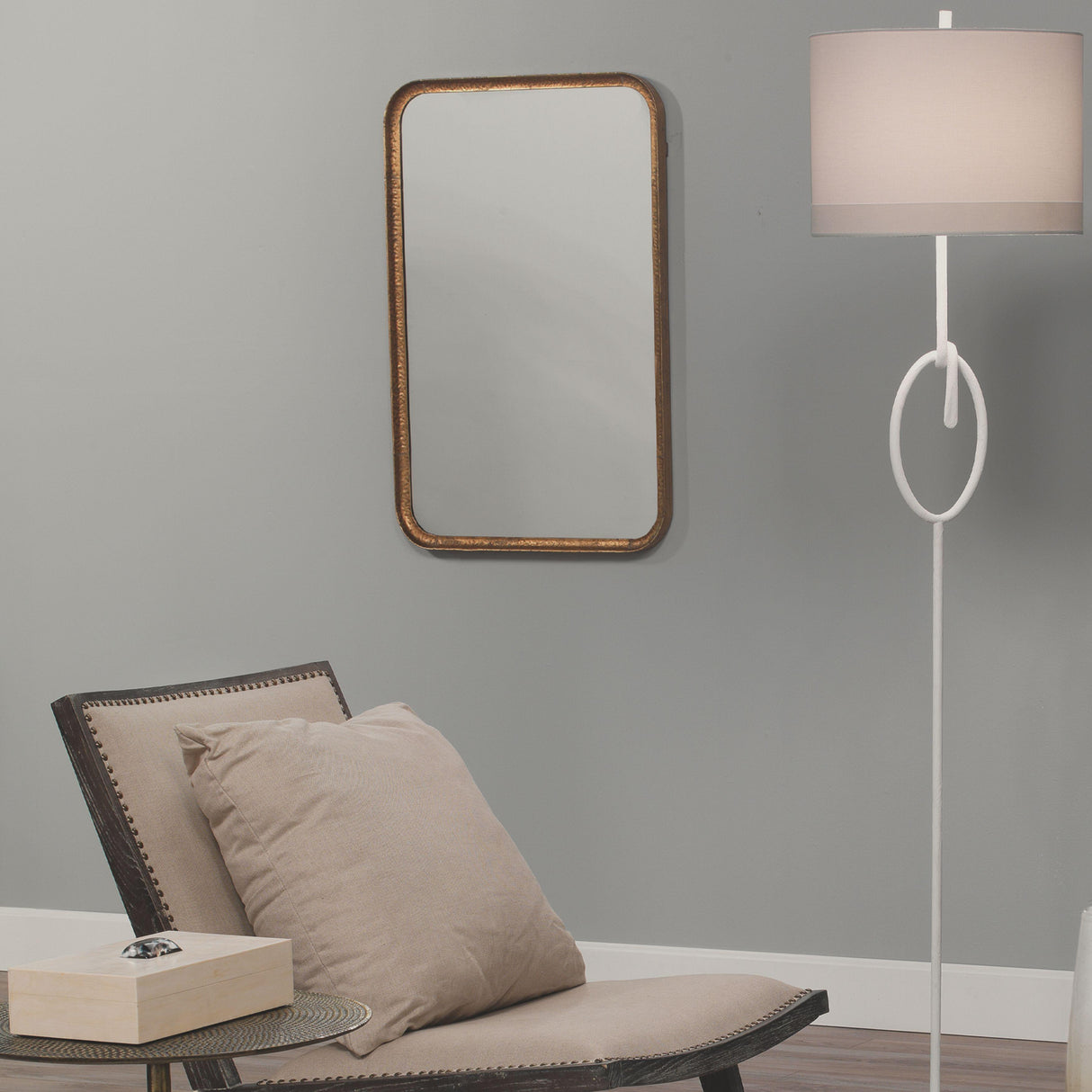 Jamie Young Principle Iron Rectangle Wall Mirror, Gold