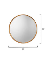 Jamie Young Refined Iron Round Wall Mirror, Gold