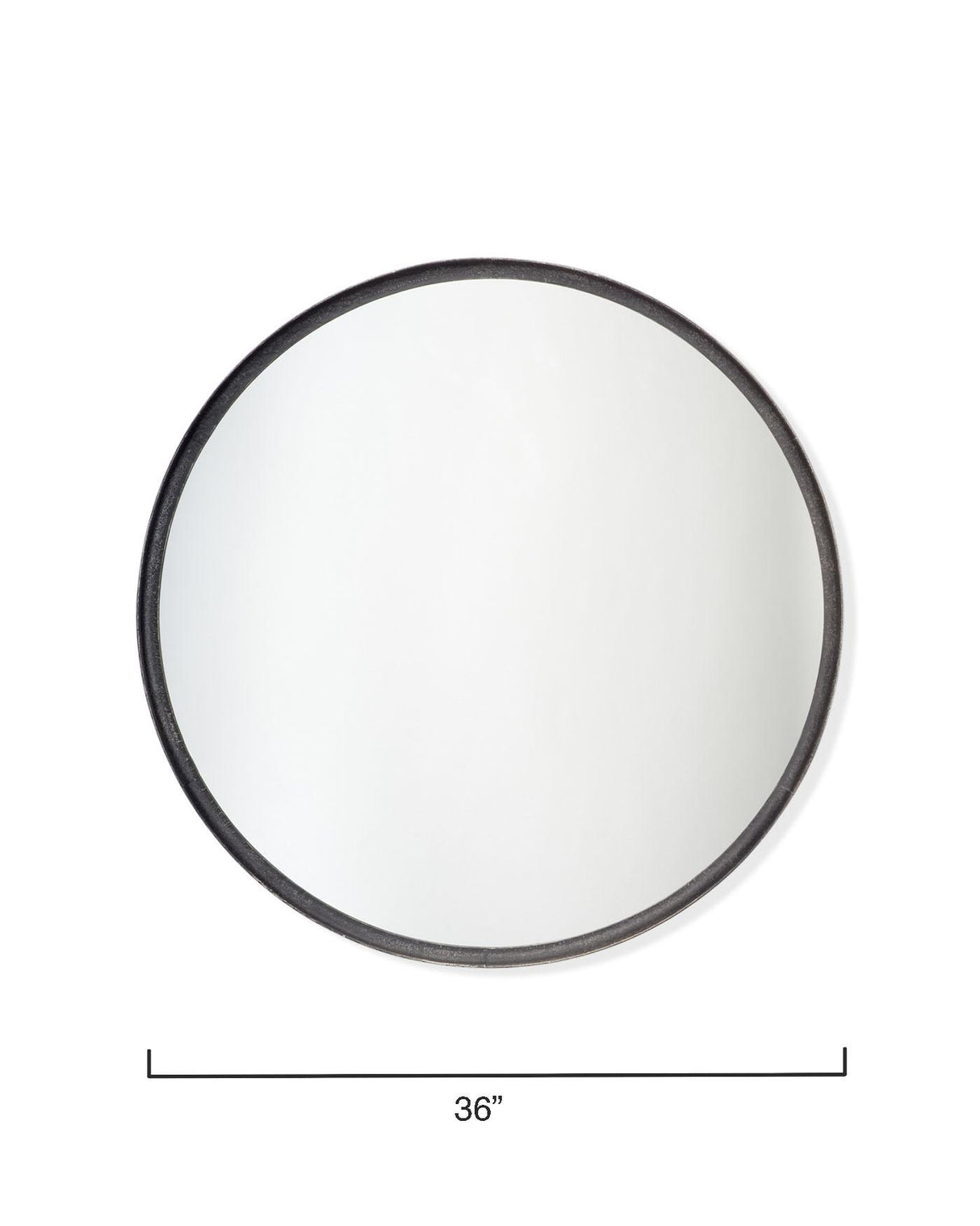 Jamie Young Refined Iron Round Wall Mirror, Black
