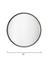 Jamie Young Refined Iron Round Wall Mirror, Black