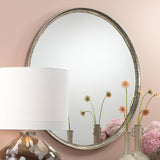 Jamie Young Refined Iron Round Wall Mirror, Silver