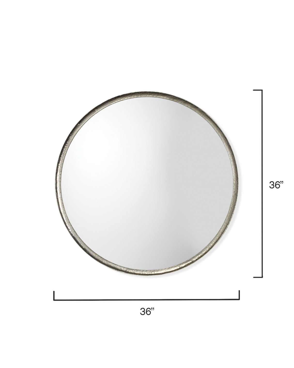 Jamie Young Refined Iron Round Wall Mirror, Silver