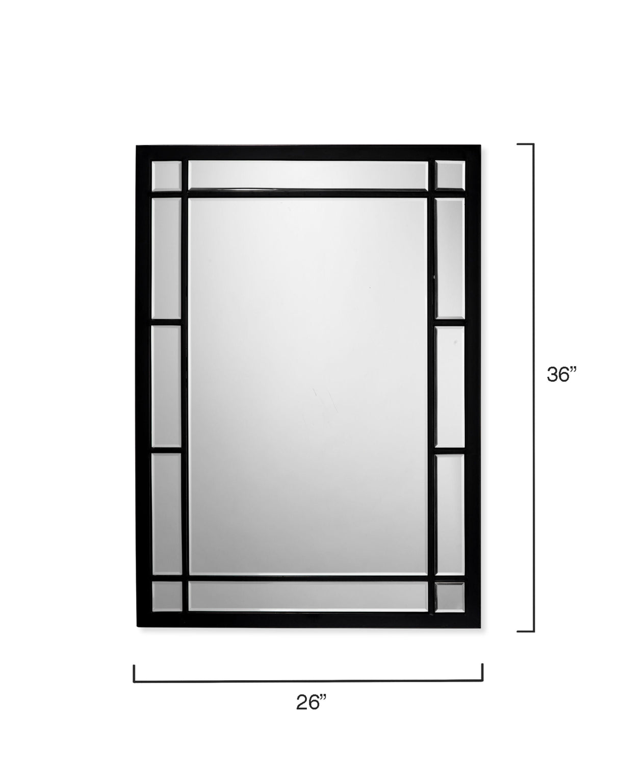 Jamie Young Chelsea Iron Rectangle Wall Mirror, Black