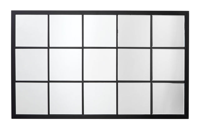 Jamie Young Tribecca Iron Grid Rectangle Wall Mirror, Black