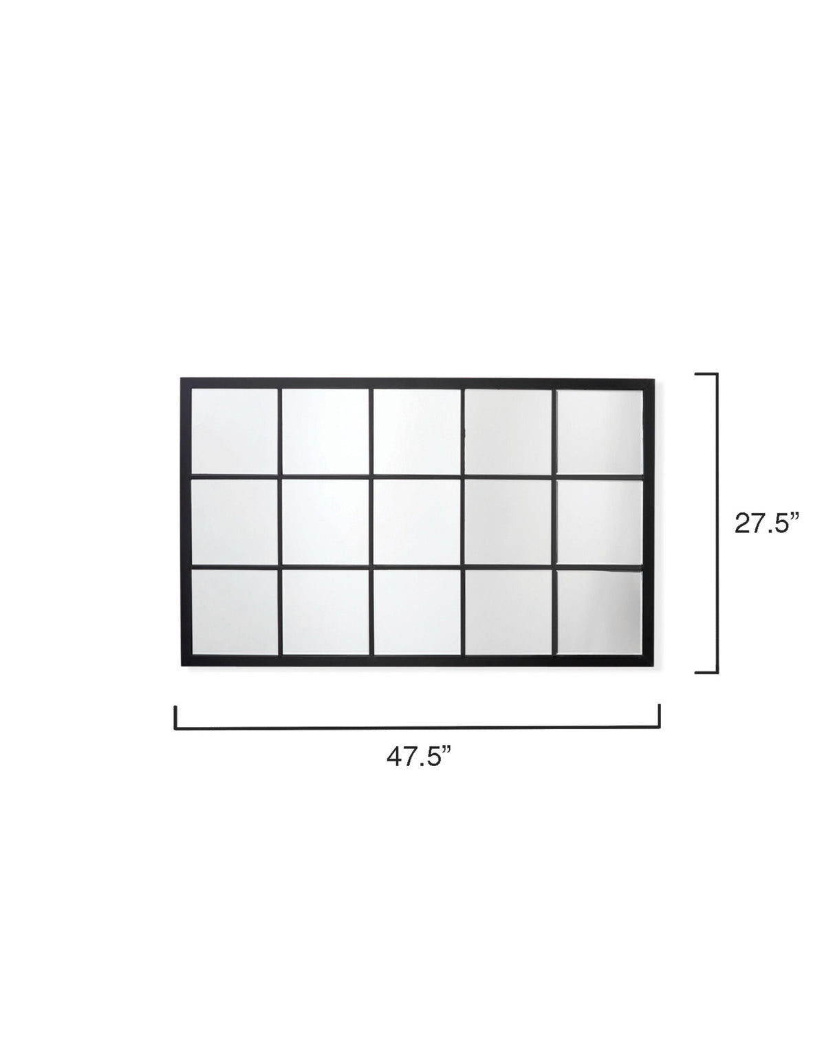 Jamie Young Tribecca Iron Grid Rectangle Wall Mirror, Black