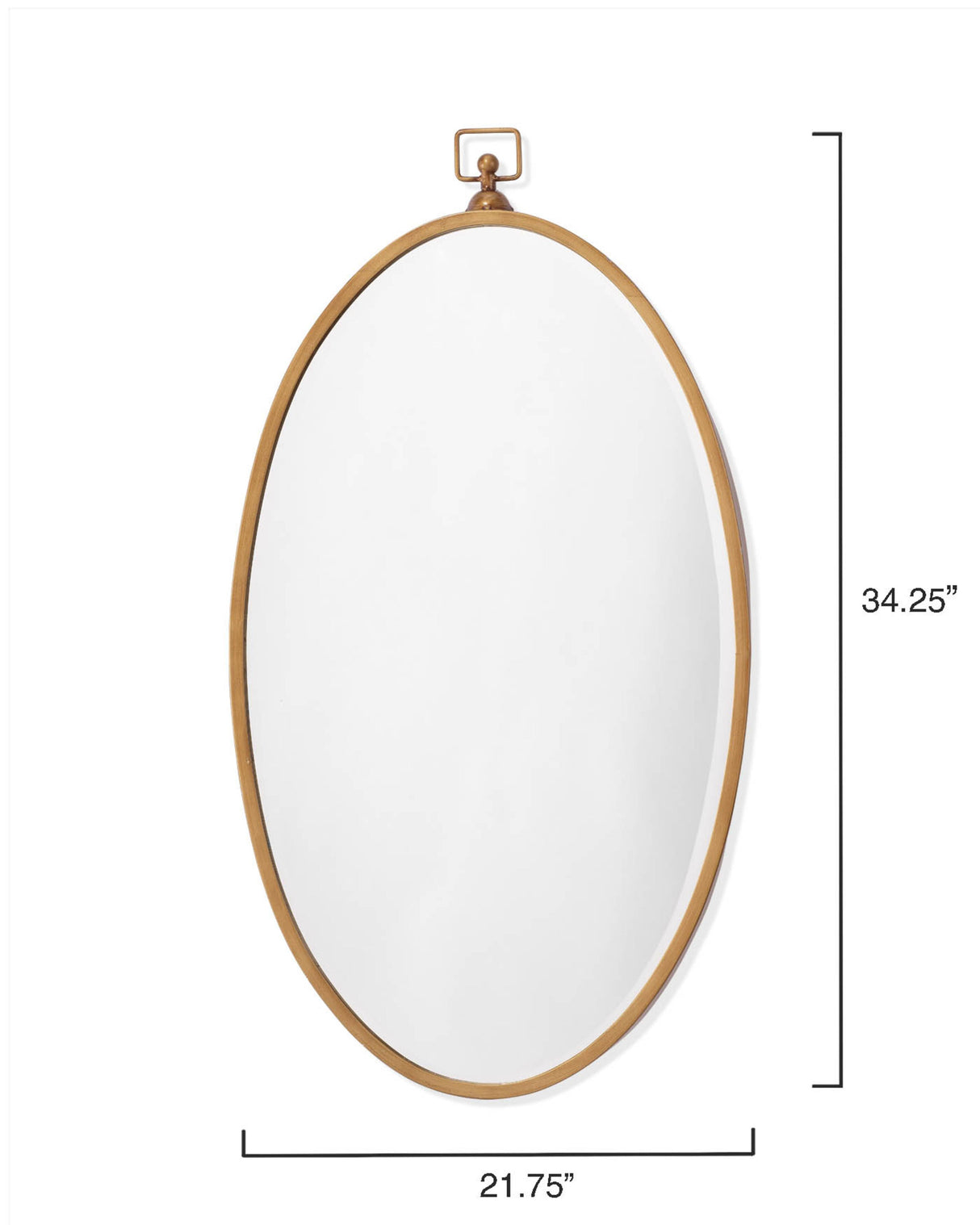 Jamie Young Wade Iron Mirror, Antique Brass