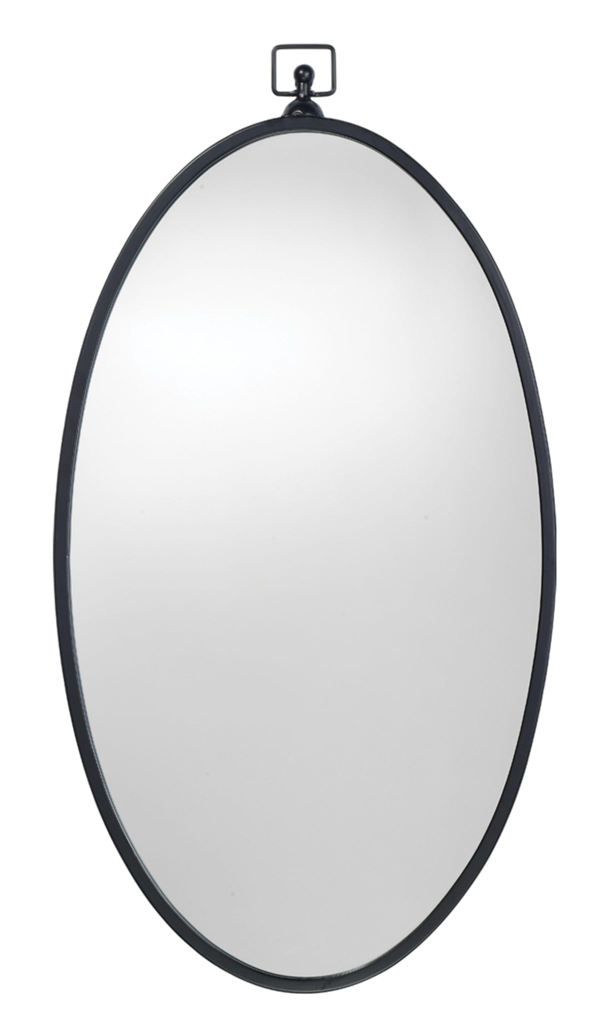 Jamie Young Wade Iron Oval Wall Mirror, Black