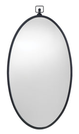 Jamie Young Wade Iron Oval Wall Mirror, Black