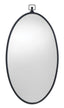 Jamie Young Wade Iron Oval Wall Mirror, Black
