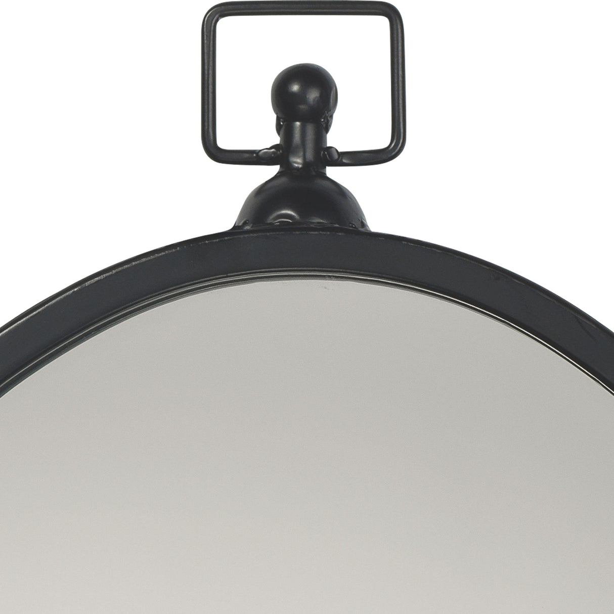 Jamie Young Wade Iron Oval Wall Mirror, Black