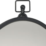 Jamie Young Wade Iron Oval Wall Mirror, Black