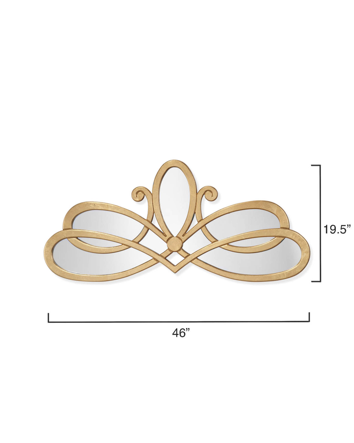 Jamie Young Scroll Mirror, Gold