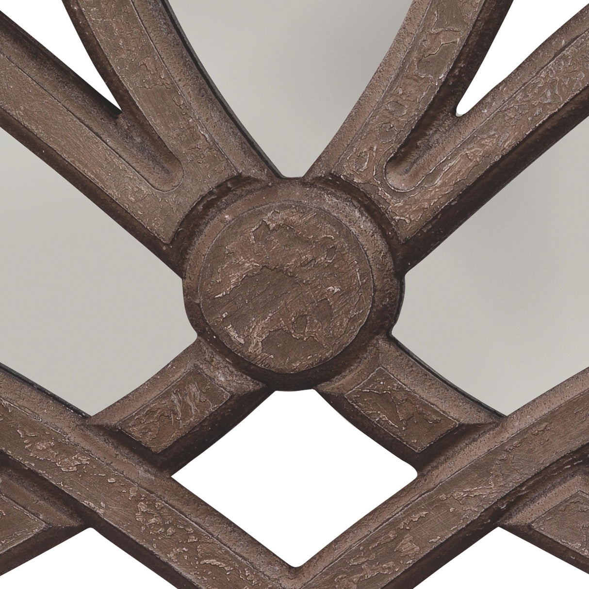 Jamie Young Scroll Wood Wall Mirror, Distressed Grey