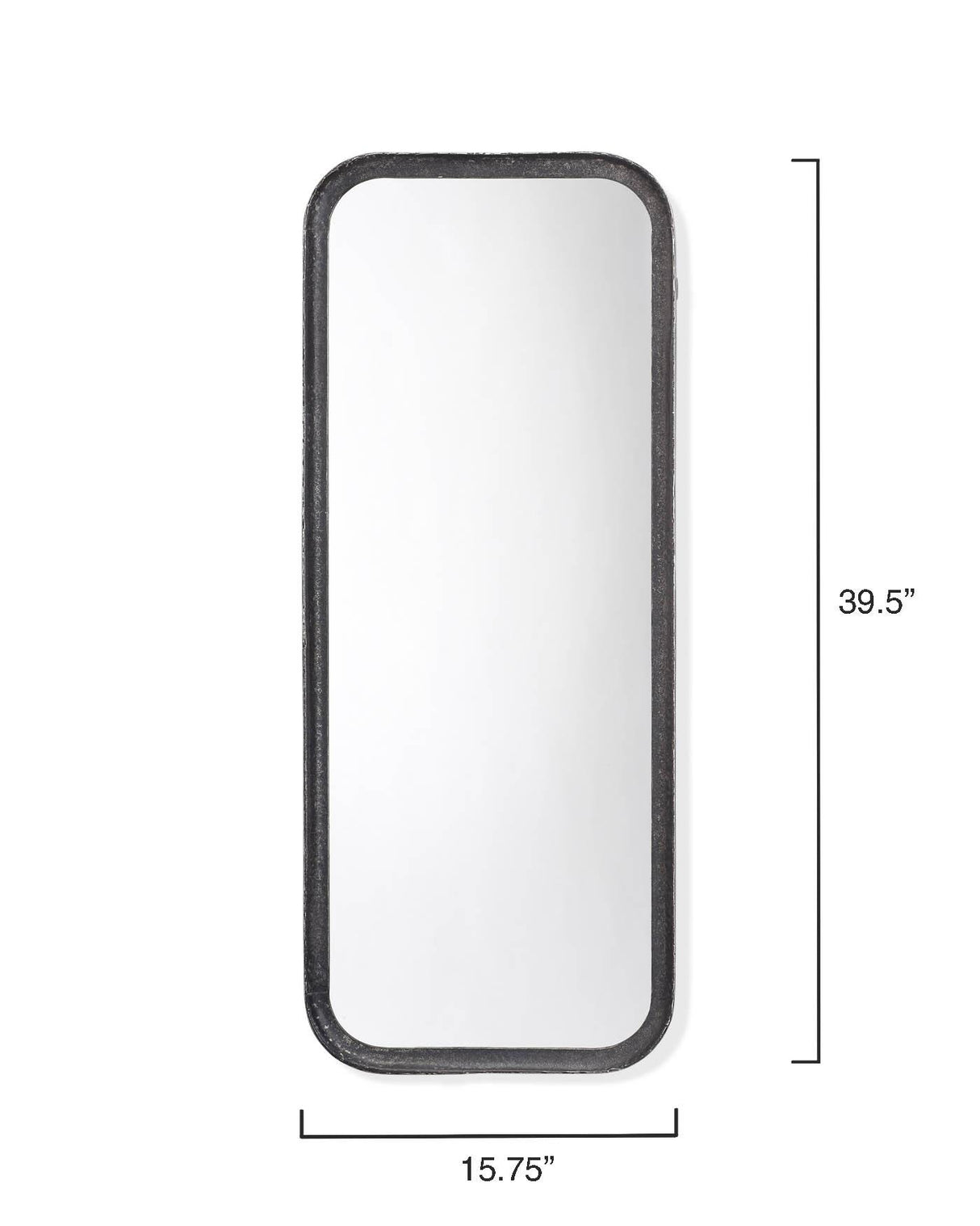 Jamie Young Capital Iron Rectangle Wall Mirror, Distressed Black