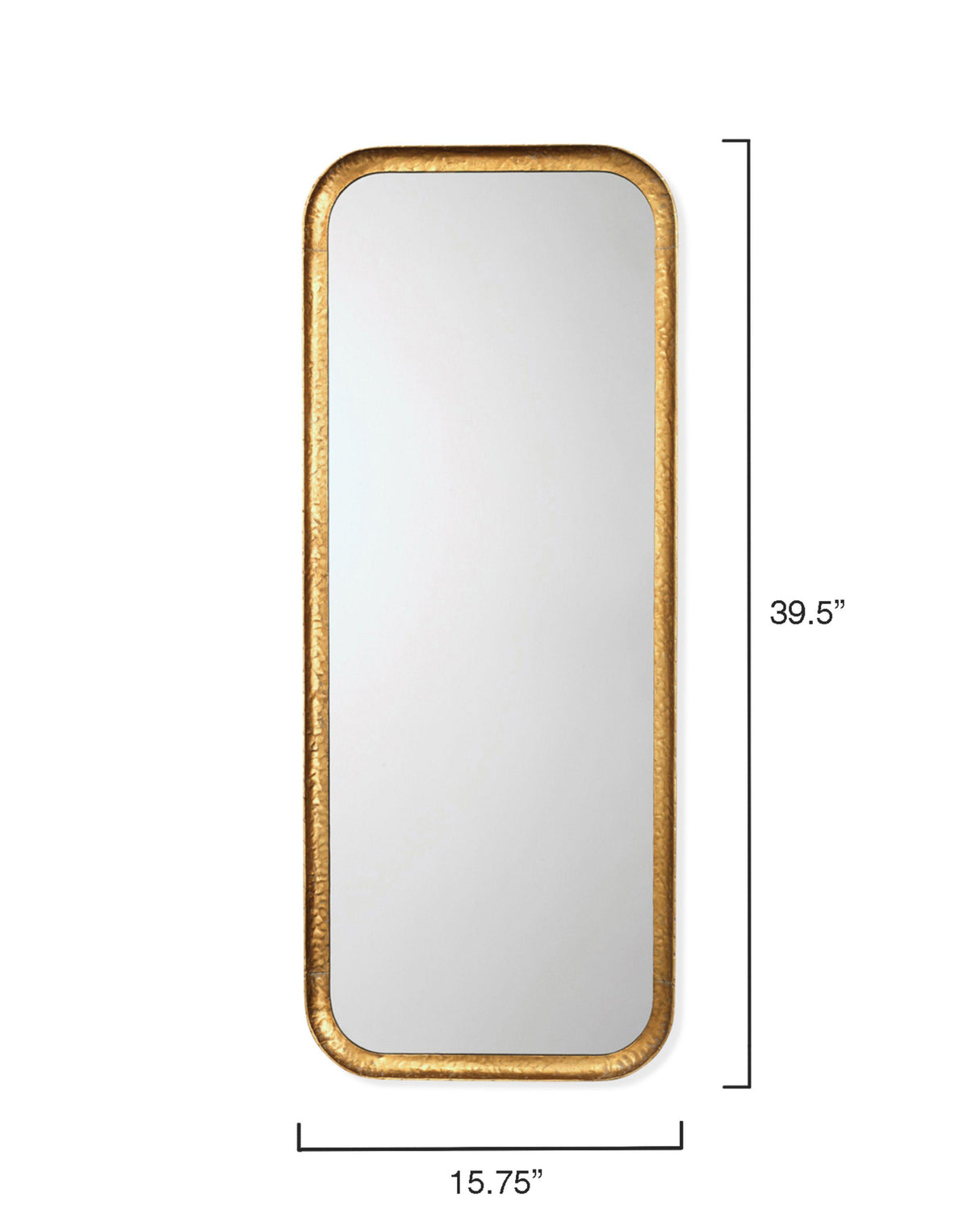 Jamie Young Capital Iron Rectangle Wall Mirror, Gold Leaf