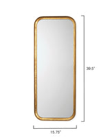Jamie Young Capital Iron Rectangle Wall Mirror, Gold Leaf