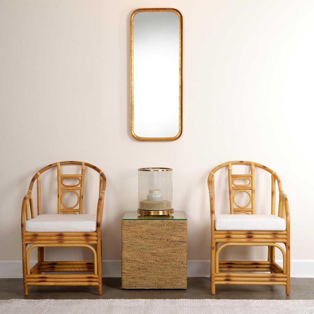 Jamie Young Capital Iron Rectangle Wall Mirror, Gold Leaf