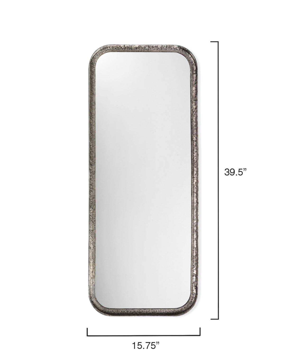 Jamie Young Capital Iron Rectangle Wall Mirror, Silver Leaf