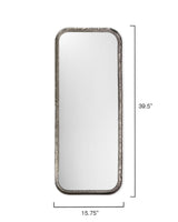 Jamie Young Capital Iron Rectangle Wall Mirror, Silver Leaf