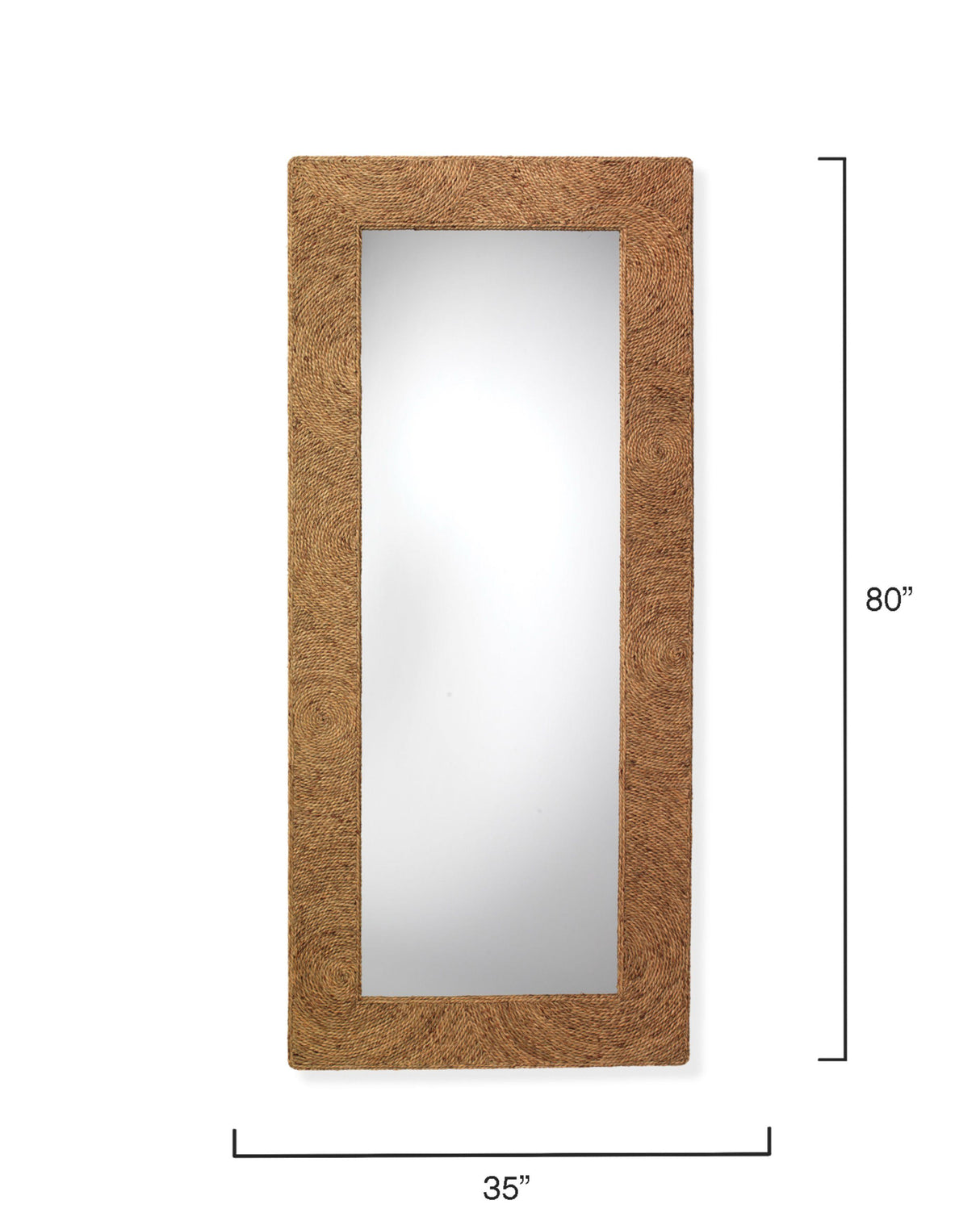 Jamie Young Harbor Seagrass Rectangle Floor Mirror