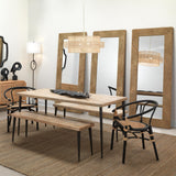 Jamie Young Harbor Seagrass Rectangle Floor Mirror