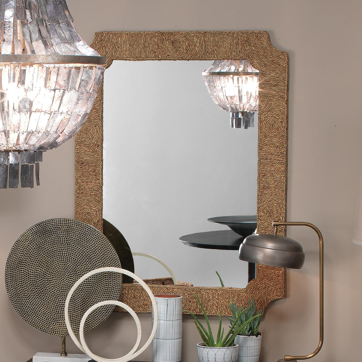 Jamie Young Marina Seagrass Wall Mirror