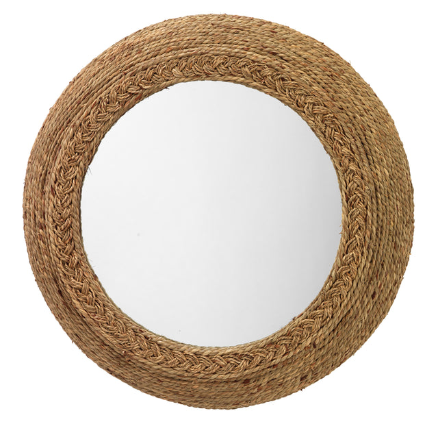 Jamie Young Seagrass Round Wall Mirror