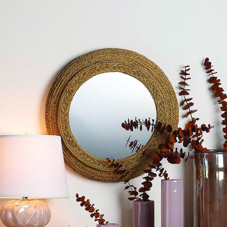 Jamie Young Seagrass Round Wall Mirror