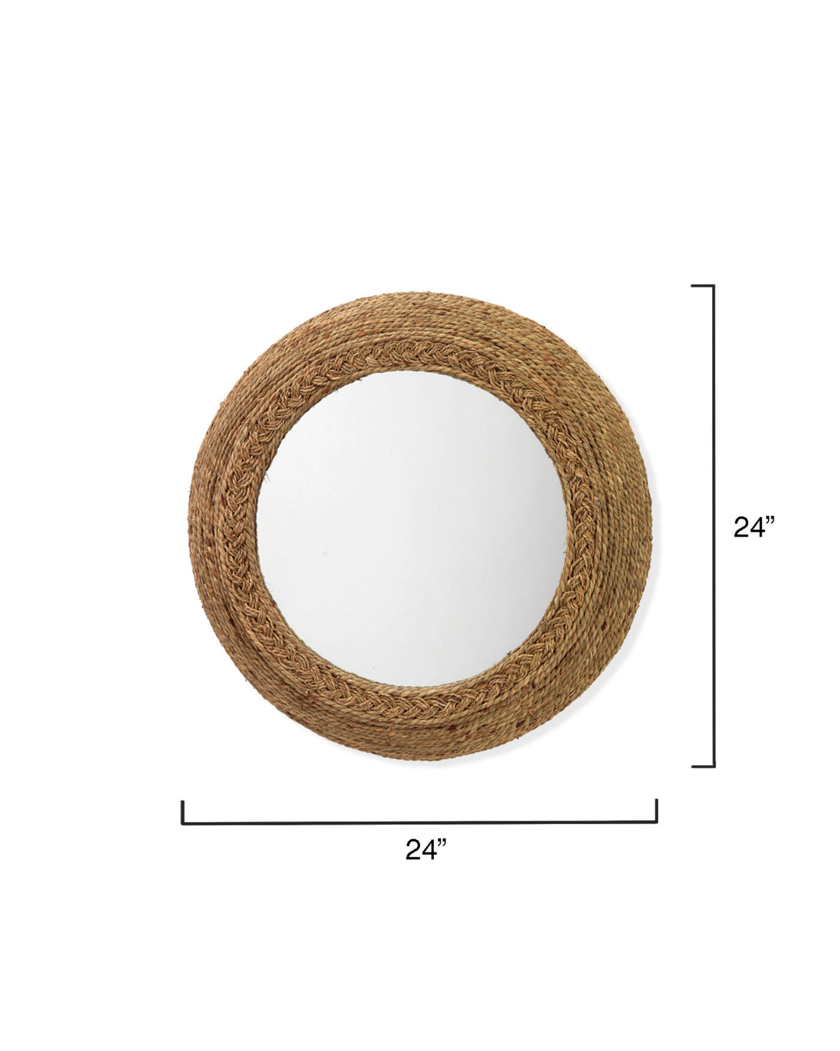 Jamie Young Seagrass Round Wall Mirror