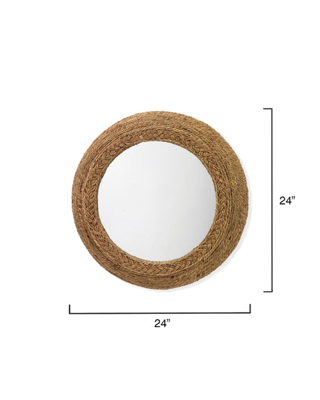 Jamie Young Seagrass Round Wall Mirror