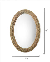 Jamie Young Lark Braided Seagrass Oval Mirror