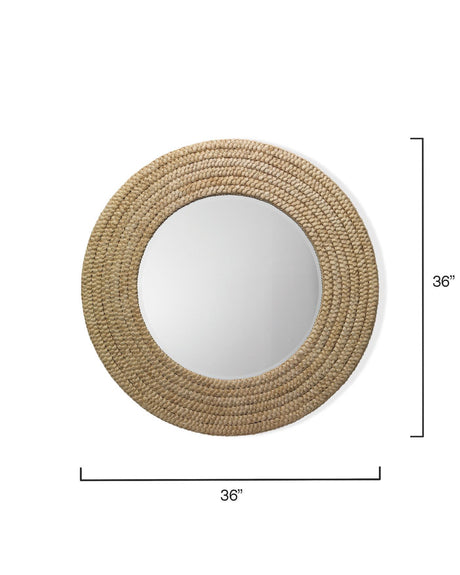 Jamie Young Meadow Seagrass Round Mirror
