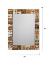 Jamie Young Medium Rectangular Wall Rectangle Mirror in Natural Faux Horn