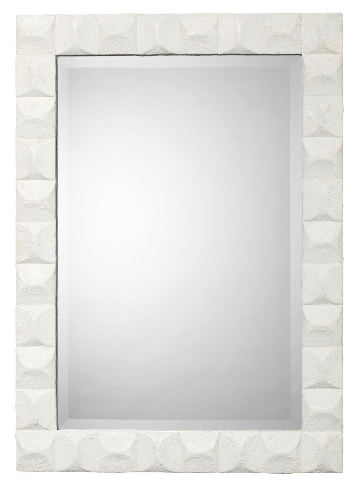 Jamie Young Astor Plaster Wall Rectangle Mirror, White