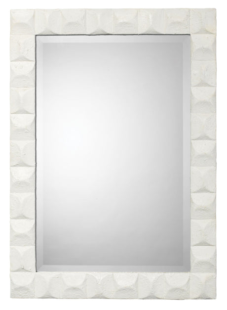 Jamie Young Astor Plaster Wall Rectangle Mirror, White