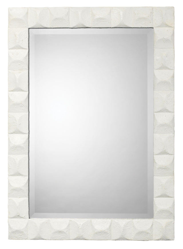Jamie Young Astor Plaster Wall Rectangle Mirror, White