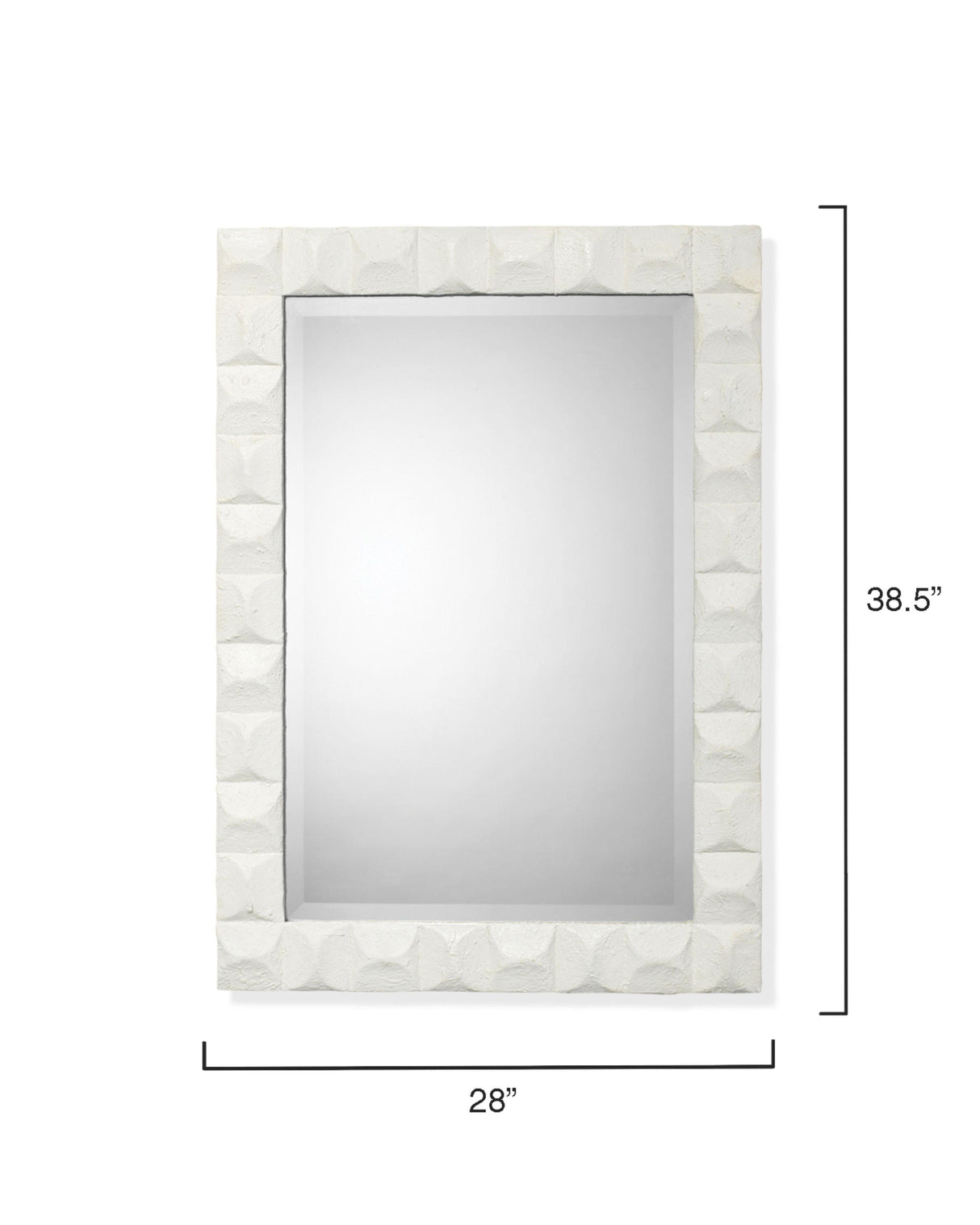 Jamie Young Astor Plaster Wall Rectangle Mirror, White