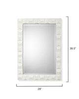 Jamie Young Astor Plaster Wall Rectangle Mirror, White