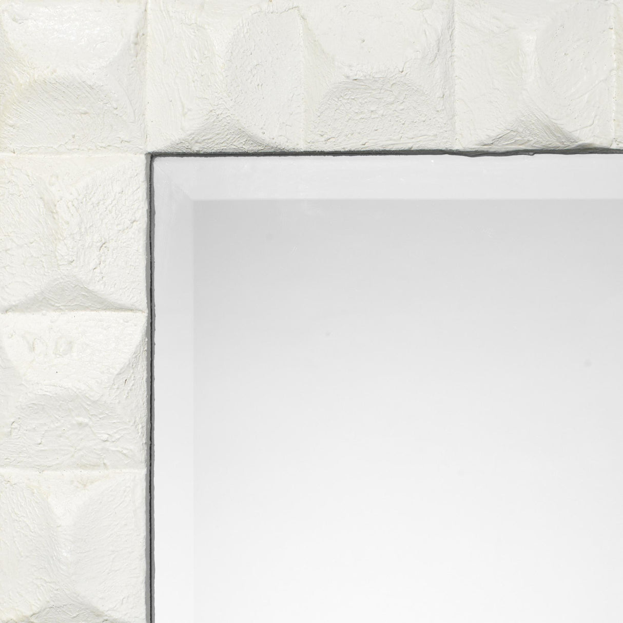 Jamie Young Astor Plaster Wall Rectangle Mirror, White