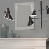 Jamie Young Astor Plaster Wall Rectangle Mirror, White